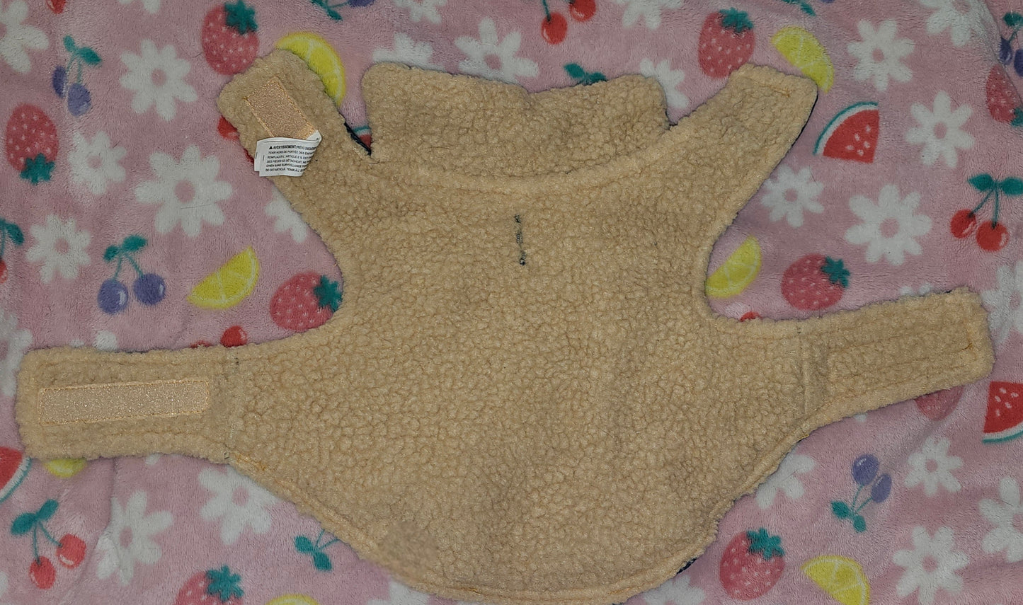 Sherpa-lined denim Coat for dogs - XS
