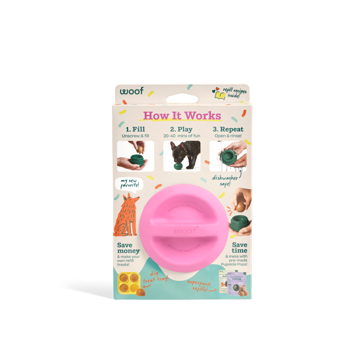 WOOF Pupsicle 'Birthday' Pink