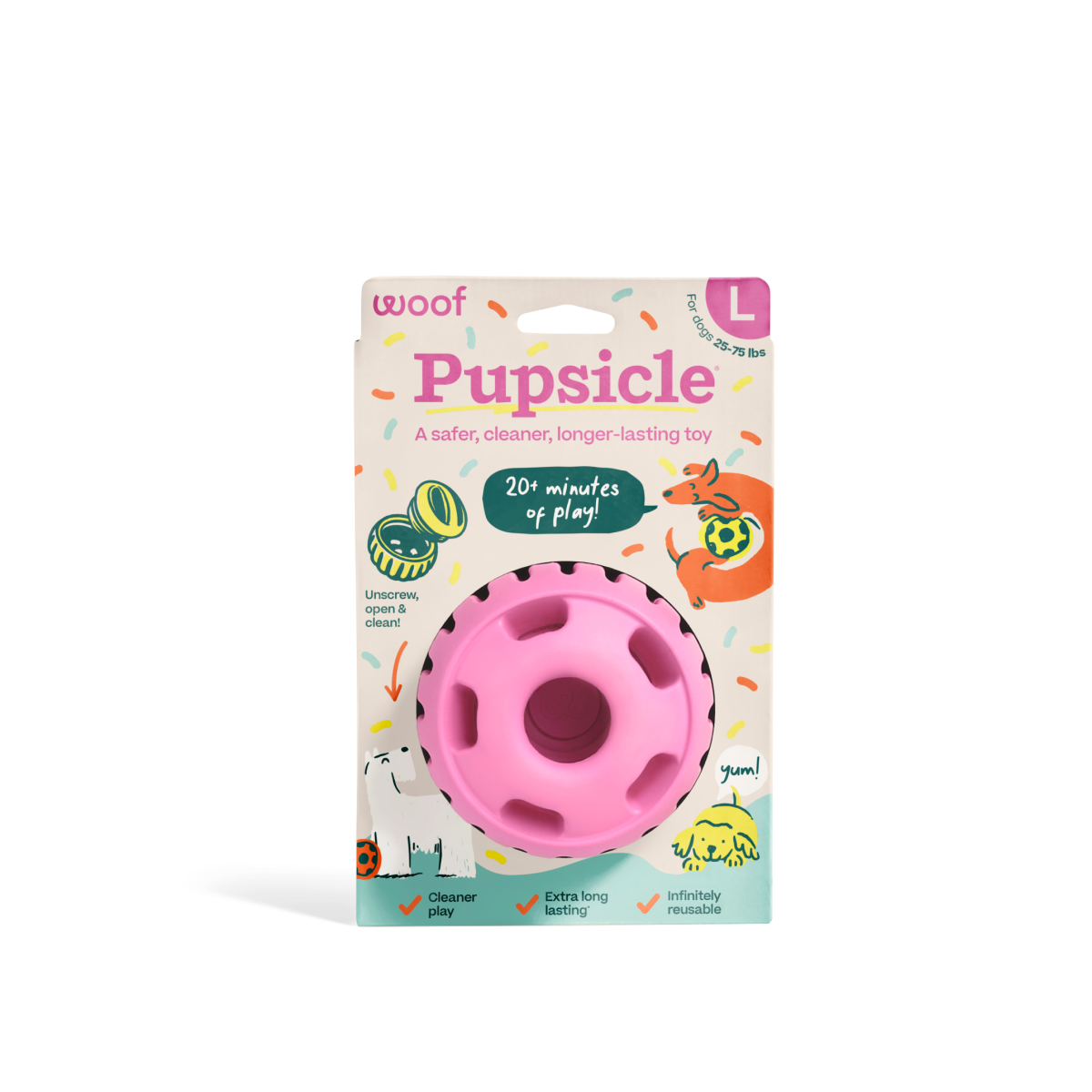 WOOF Pupsicle 'Birthday' Pink