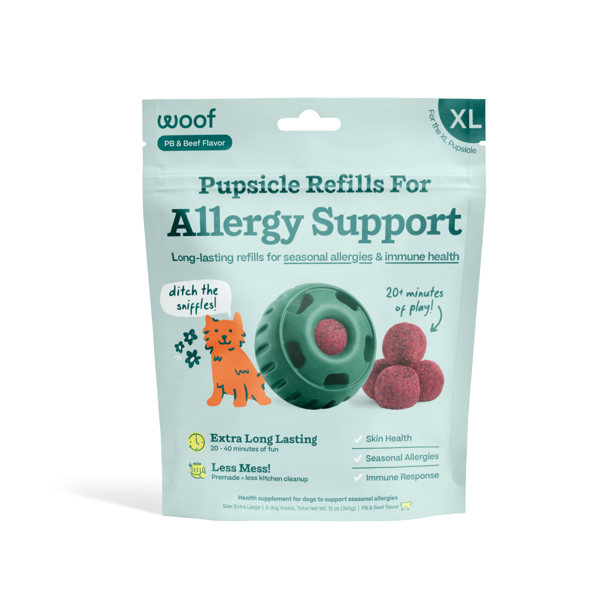 WOOF Allergy Support Wellness Pops