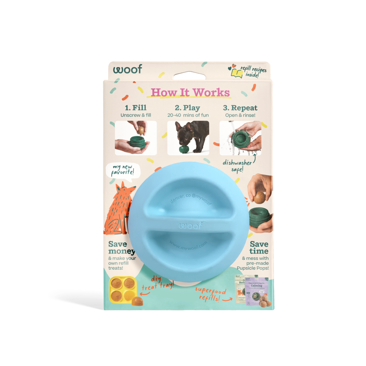 WOOF Pupsicle 'Birthday' Blue