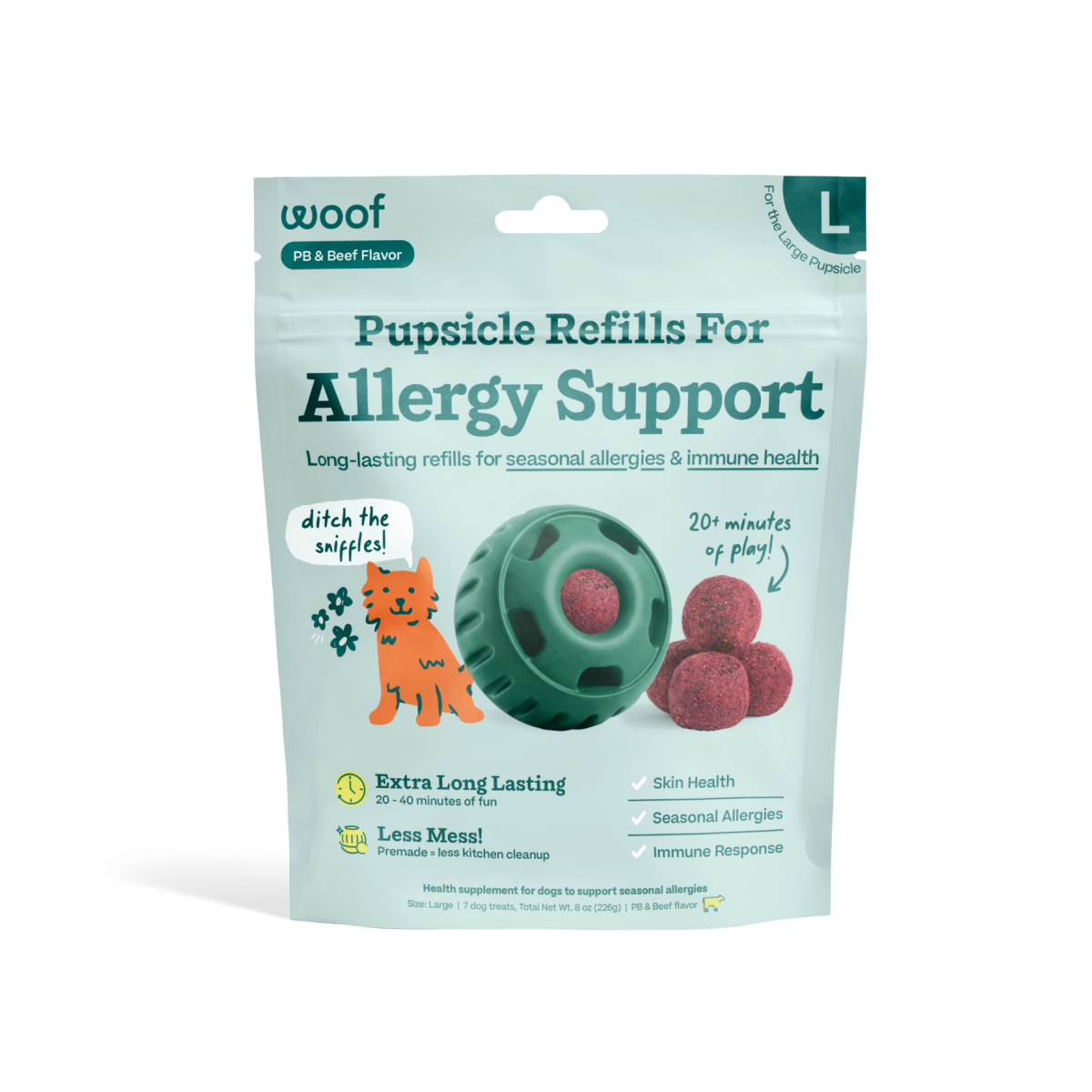 WOOF Allergy Support Wellness Pops