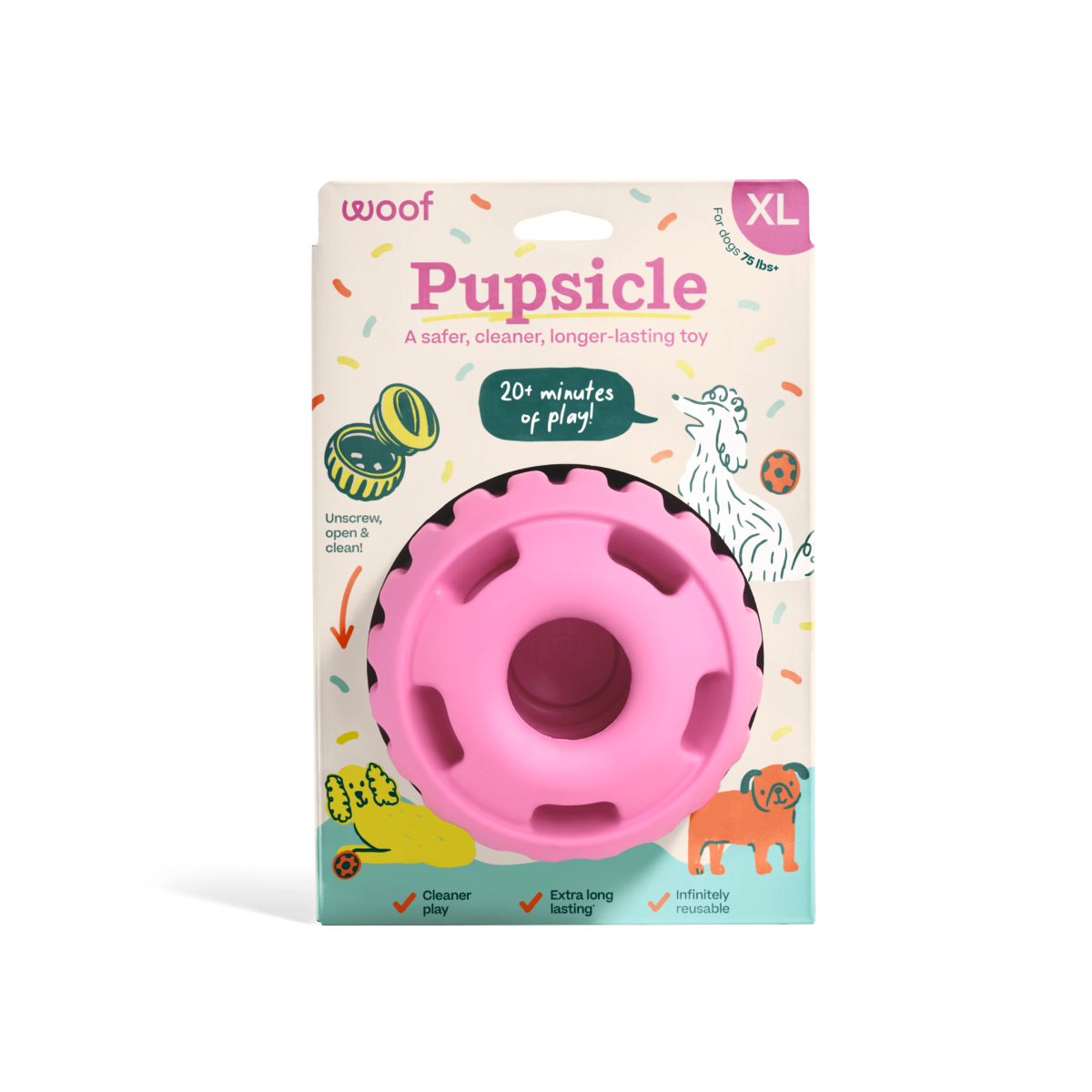 WOOF Pupsicle 'Birthday' Pink