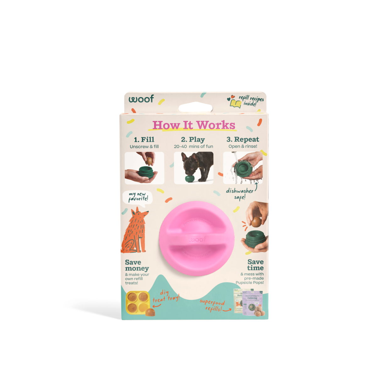 WOOF Pupsicle 'Birthday' Pink