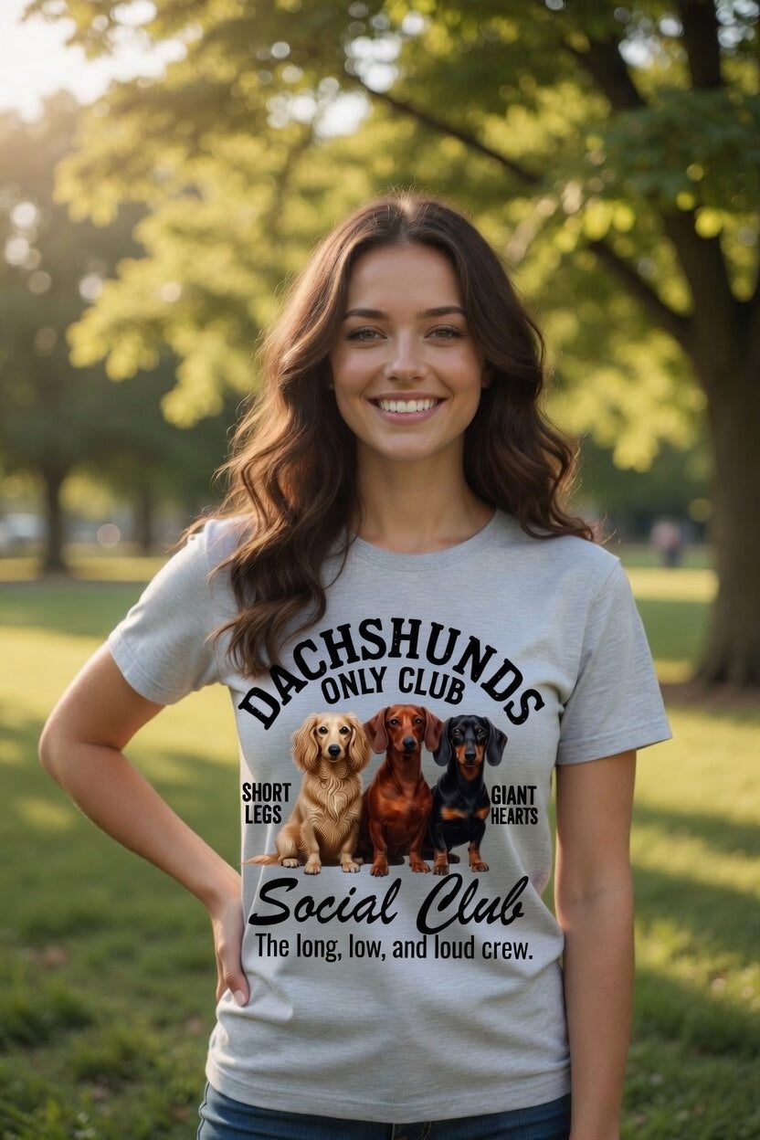Dachshund Only Social Club Tee