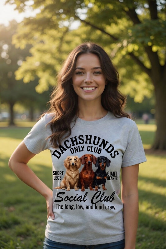 Dachshund Only Social Club Tee