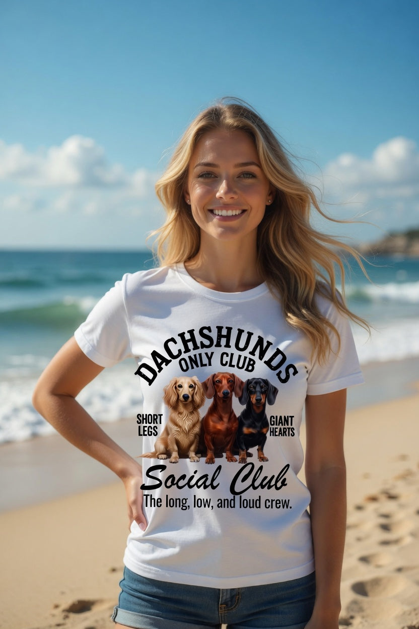 Dachshund Only Social Club Tee