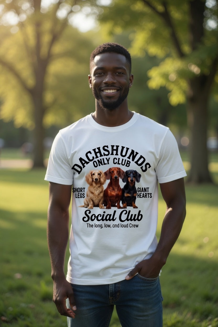 Dachshund Only Social Club Tee